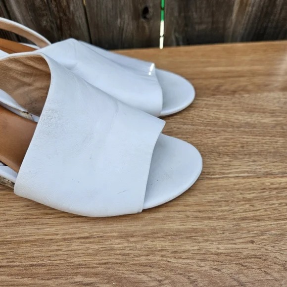 Corso Como Geox Women's White and Brown Wedge Sandals Size 7.5 - Picture 13 of 16